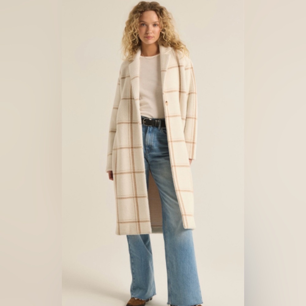 NWT Z Supply Mason Windowpane Coat ZJ244978
